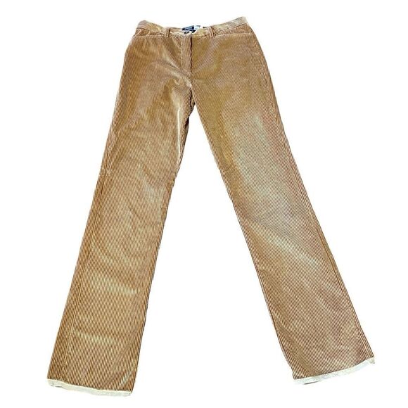 Thomas Elliott Striped Corduroy Pants Made in Italy Tan Size 6 - Picture 1 of 13